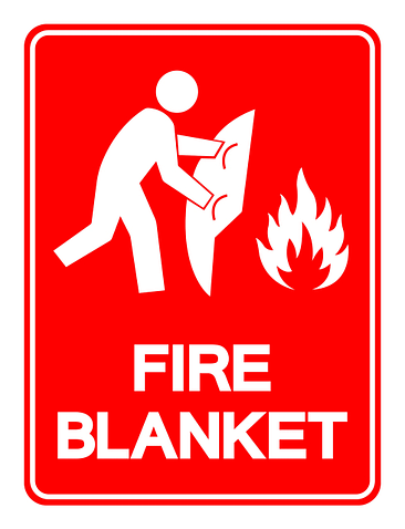 Lithium fire blanket