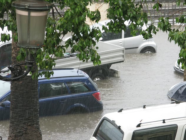 flooded ICE cars