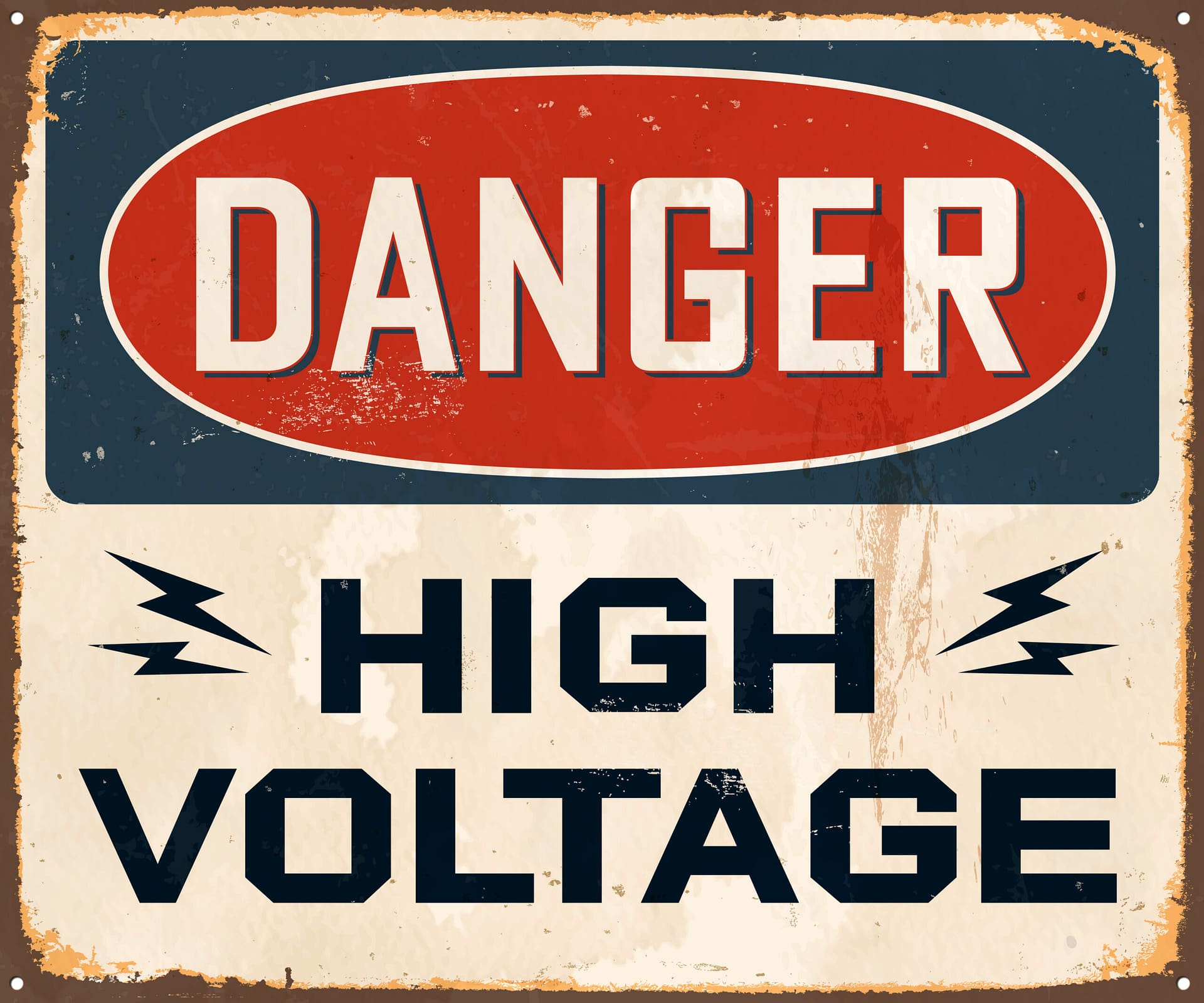 High voltage warning